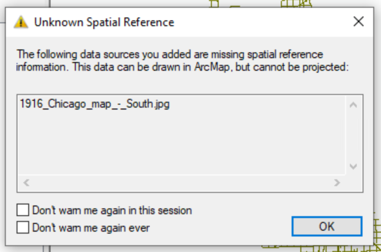 unknown reference dialog box
